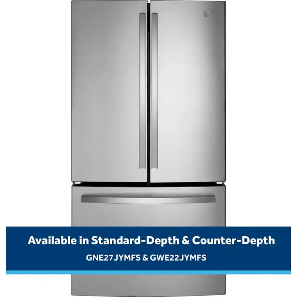 Amazon | GE フレンチドア冷蔵庫 ステンレス GNE27JYMFS | GE | 冷蔵庫